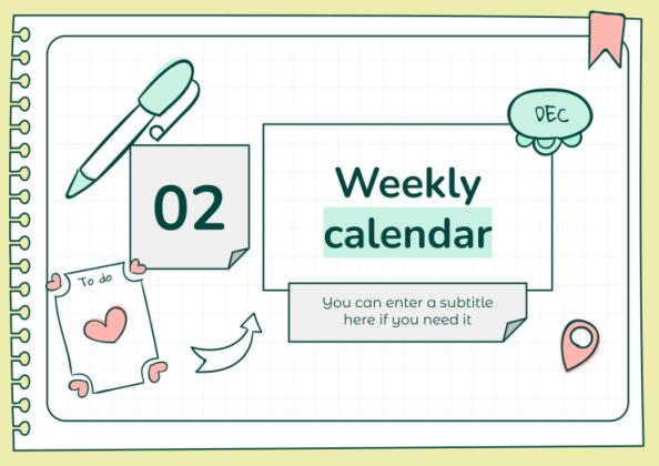 Doodle Online Notebook Personal Organizer presentation template 