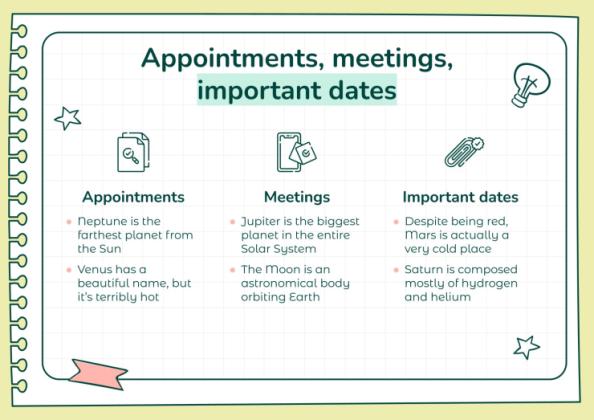 Doodle Online Notebook Personal Organizer presentation template 