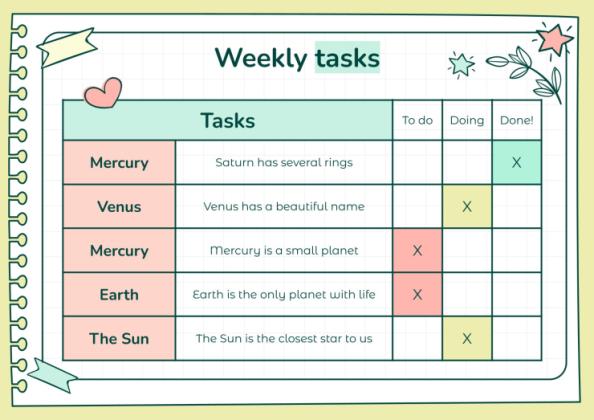 Doodle Online Notebook Personal Organizer presentation template 