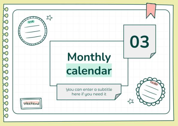 Doodle Online Notebook Personal Organizer presentation template 