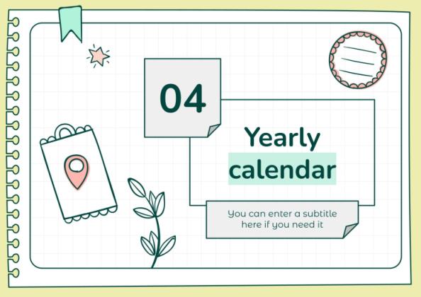 Doodle Online Notebook Personal Organizer presentation template 