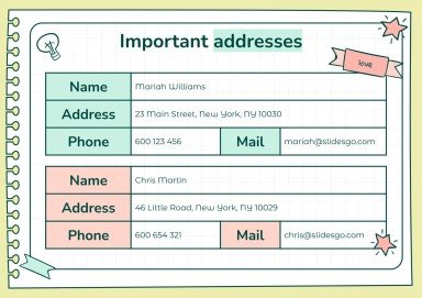 Doodle Online Notebook Personal Organizer presentation template 