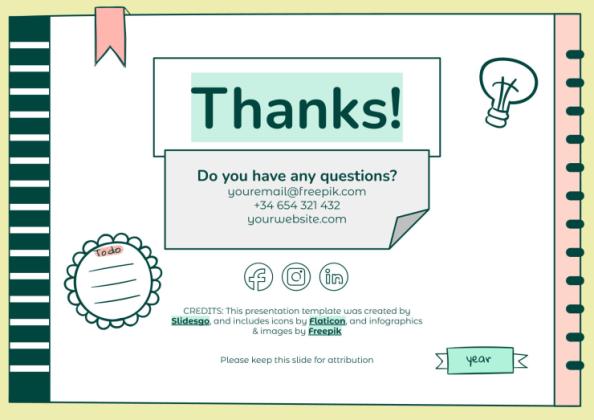 Doodle Online Notebook Personal Organizer presentation template 