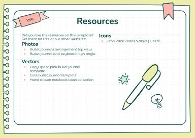 Doodle Online Notebook Personal Organizer presentation template 