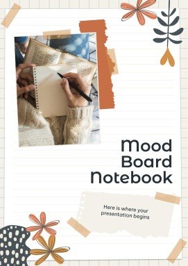 Mood Board Notebook presentation template 