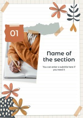 Mood Board Notebook presentation template 