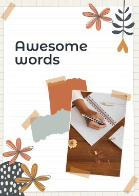 Mood Board Notebook presentation template 