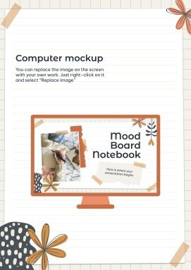 Mood Board Notebook presentation template 