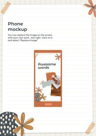 Mood Board Notebook presentation template 