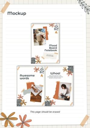 Mood Board Notebook presentation template 