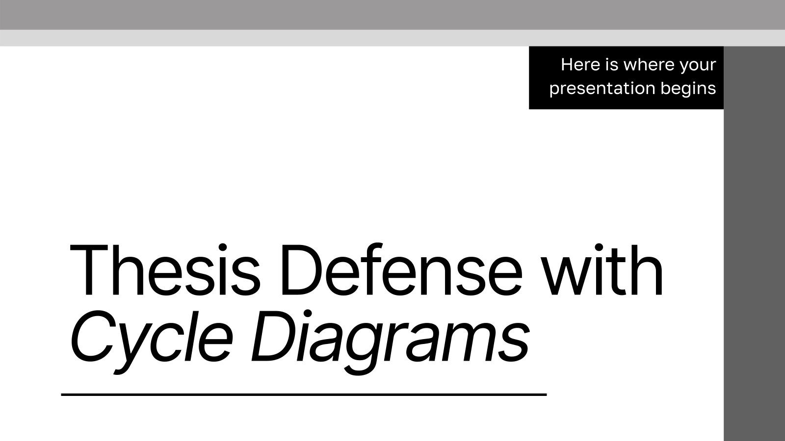 Soutenance de thèse avec diagrammes de cycles Modèles de présentation