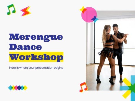 메렝게 댄스 워크숍 프레젠테이션 템플릿