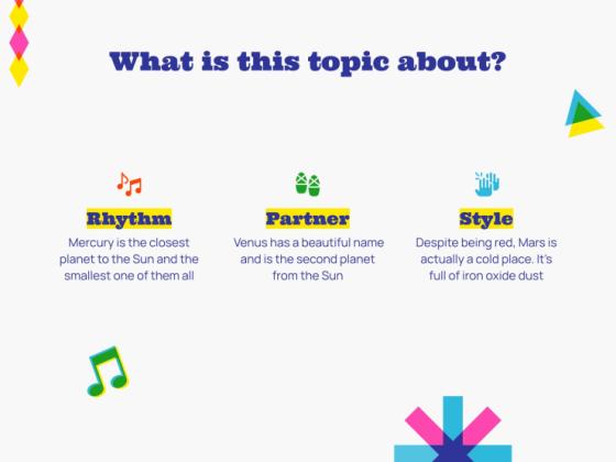 메렝게 댄스 워크숍 프레젠테이션 템플릿