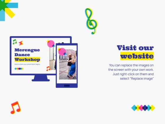 메렝게 댄스 워크숍 프레젠테이션 템플릿