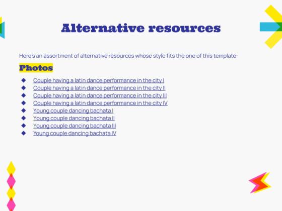 메렝게 댄스 워크숍 프레젠테이션 템플릿