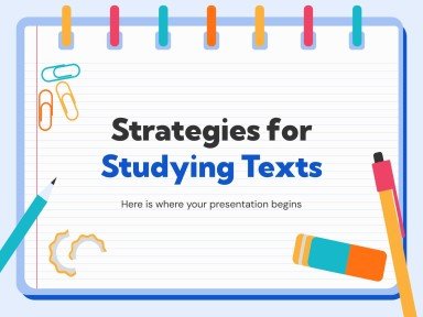Strategies for Studying Texts presentation template 