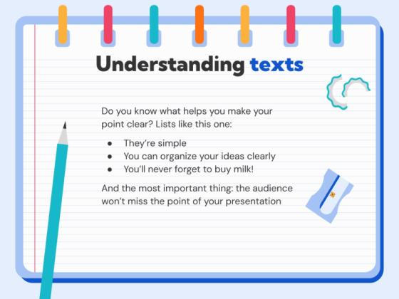Strategies for Studying Texts presentation template 
