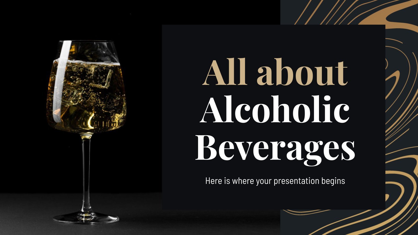 Google Slides and PowerPoint templates about alcohol
