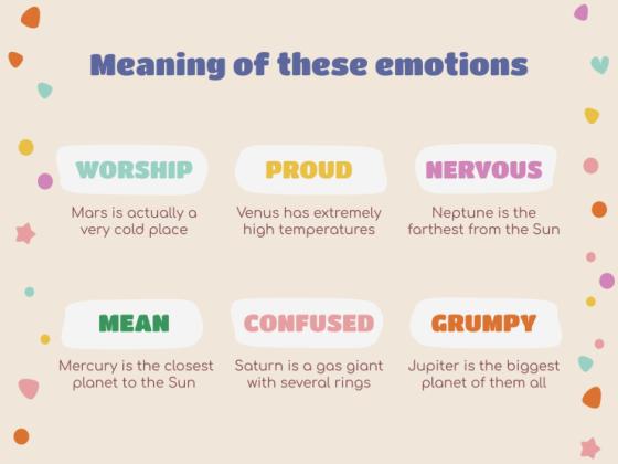 Aktivitäten zu Gefühlen für den Kindergarten Präsentationsvorlage