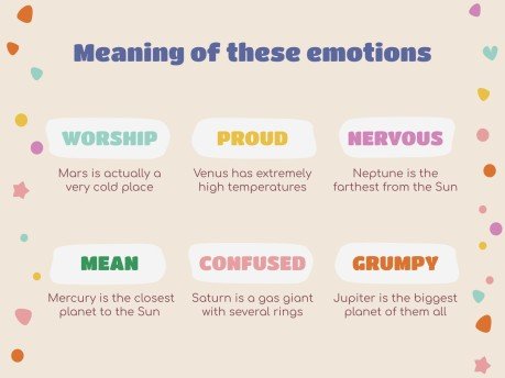 Aktivitäten zu Gefühlen für den Kindergarten Präsentationsvorlage