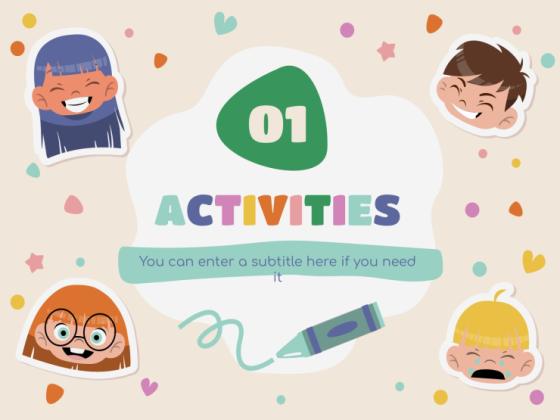 Aktivitäten zu Gefühlen für den Kindergarten Präsentationsvorlage