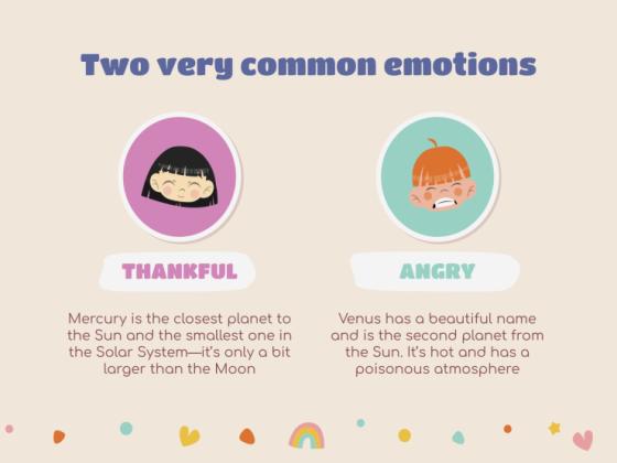 Aktivitäten zu Gefühlen für den Kindergarten Präsentationsvorlage