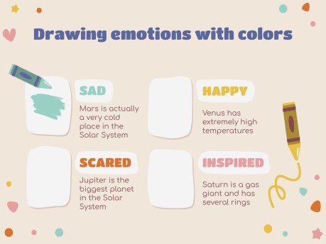 Aktivitäten zu Gefühlen für den Kindergarten Präsentationsvorlage