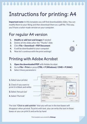 Plantilla de presentación Libro del abecedario