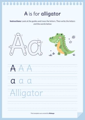 Plantilla de presentación Libro del abecedario