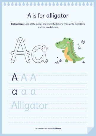 Plantilla de presentación Libro del abecedario