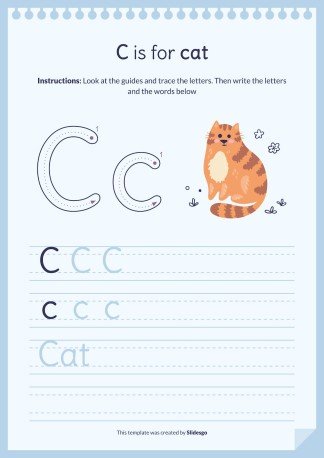 Plantilla de presentación Libro del abecedario