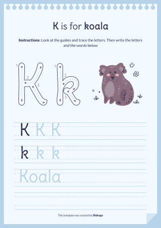 Plantilla de presentación Libro del abecedario