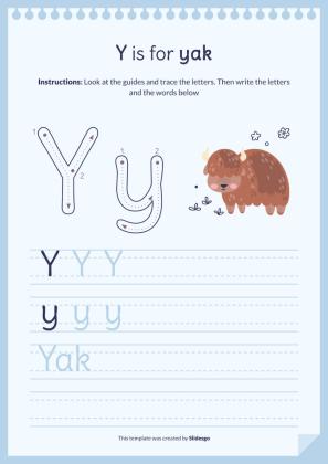 Plantilla de presentación Libro del abecedario