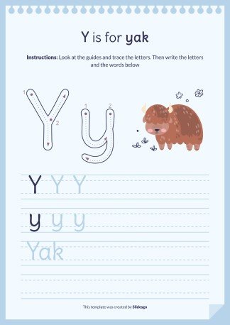 Plantilla de presentación Libro del abecedario