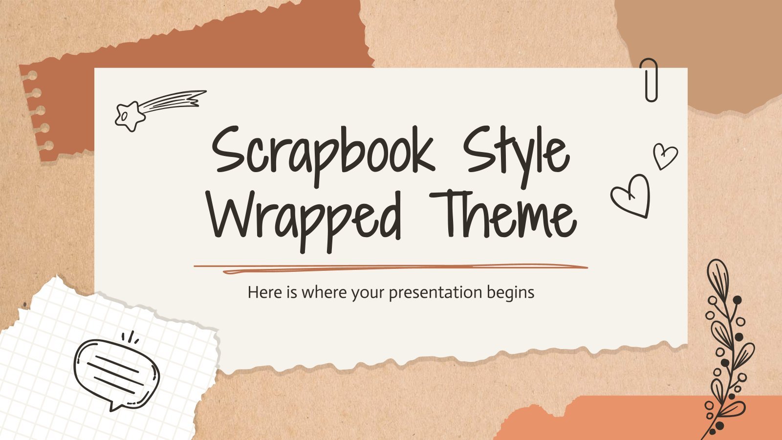 Scrapbook Style Wrapped Theme presentation template 