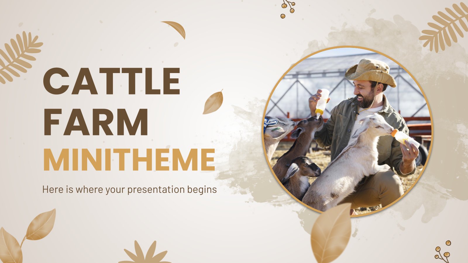 Cattle Farm Minitheme presentation template 