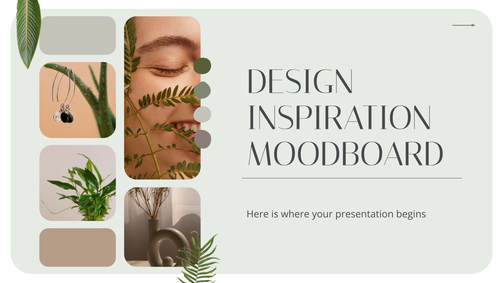 Design-Inspirations-Moodboard Präsentationsvorlage