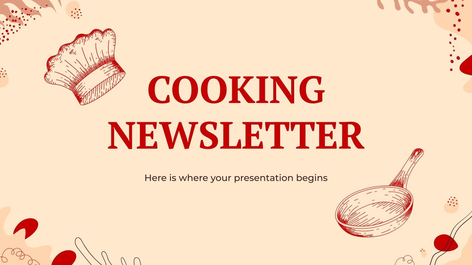 Plantilla de presentación Boletín de cocina