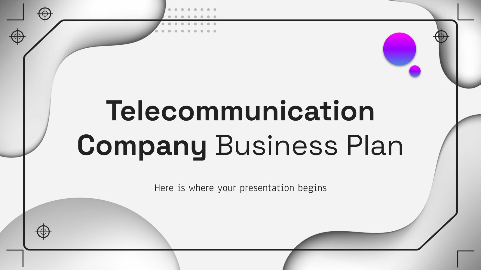 Plantilla de presentación Plan de negocios de la empresa de telecomunicaciones