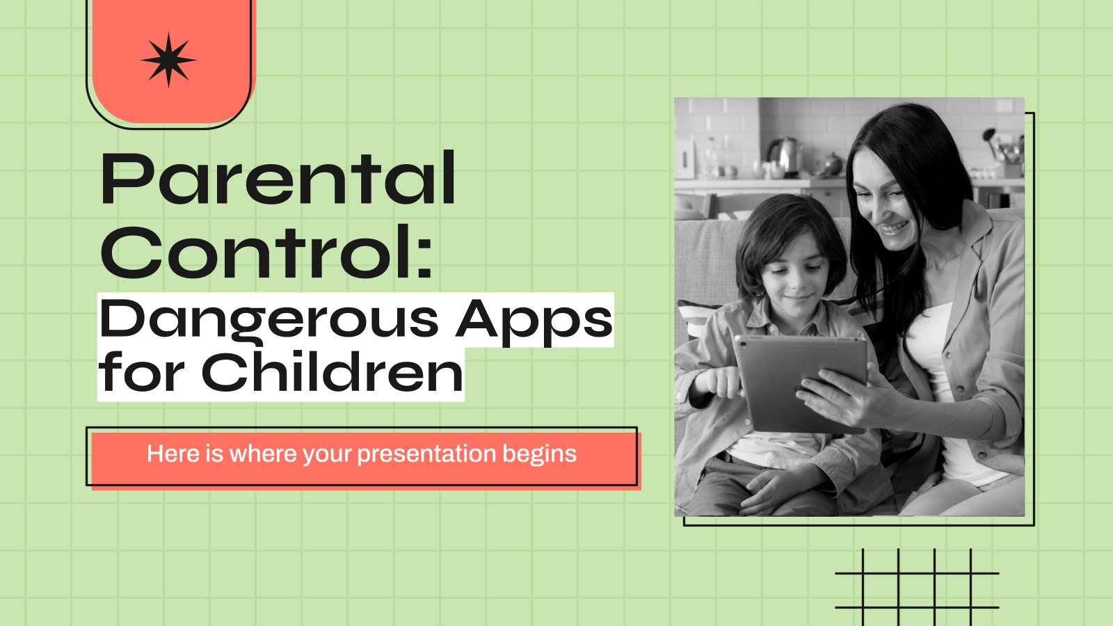 Parental Control: Dangerous Apps for Children presentation template 