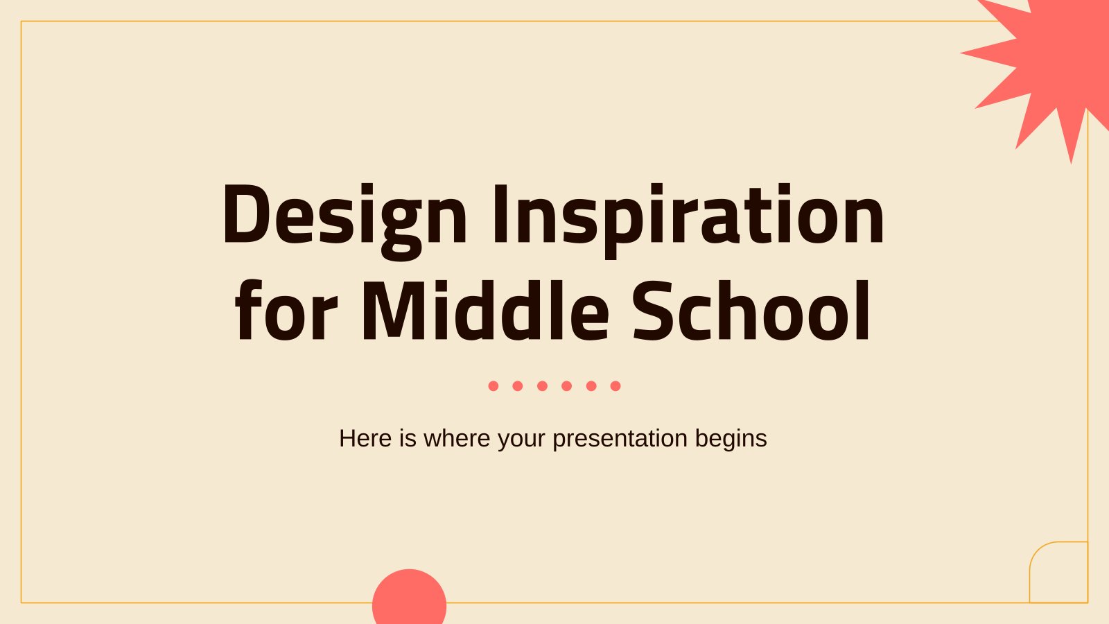 Design Inspiration for Middle School presentation template 