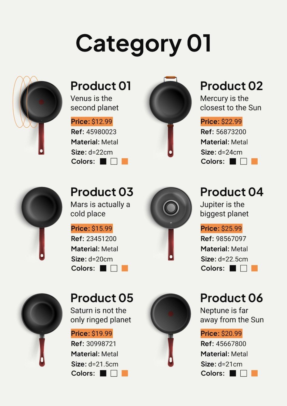 Induction Pans and Pots Catalog Presentation
