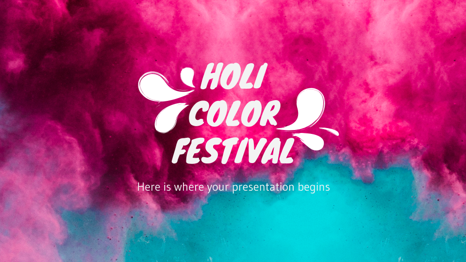 Holi Festival presentation template 