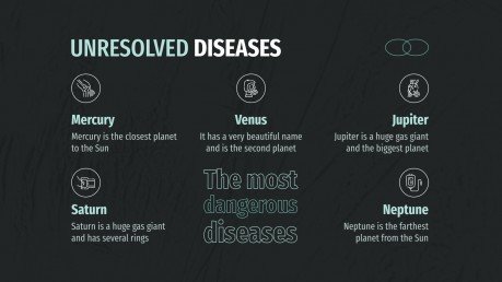 Diapositives sombres pour la médecine Modèles de présentation