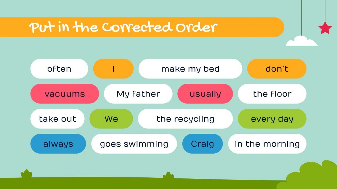 Sticks to Make Sentences Google Slides & PPT template