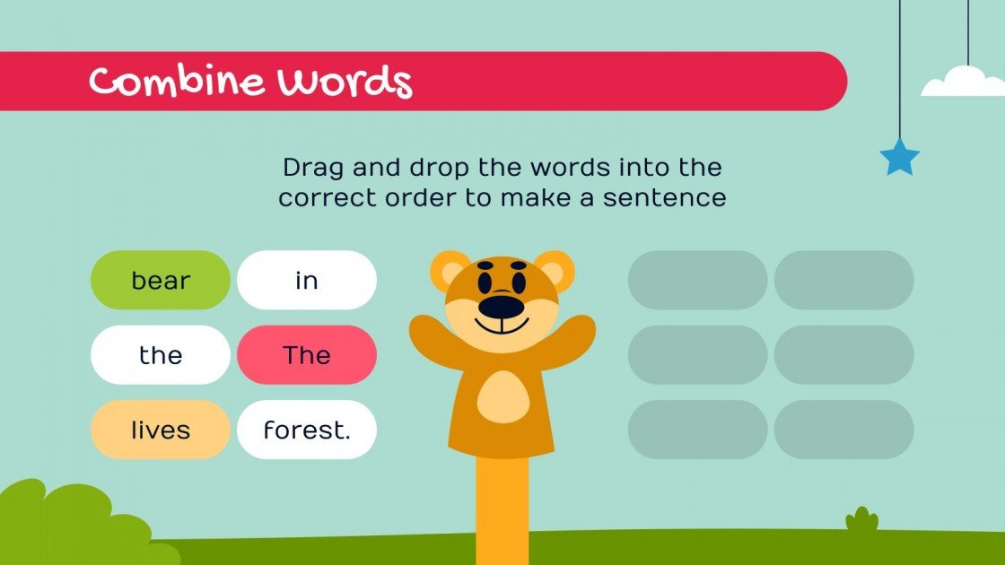 Sticks to Make Sentences Google Slides & PPT template