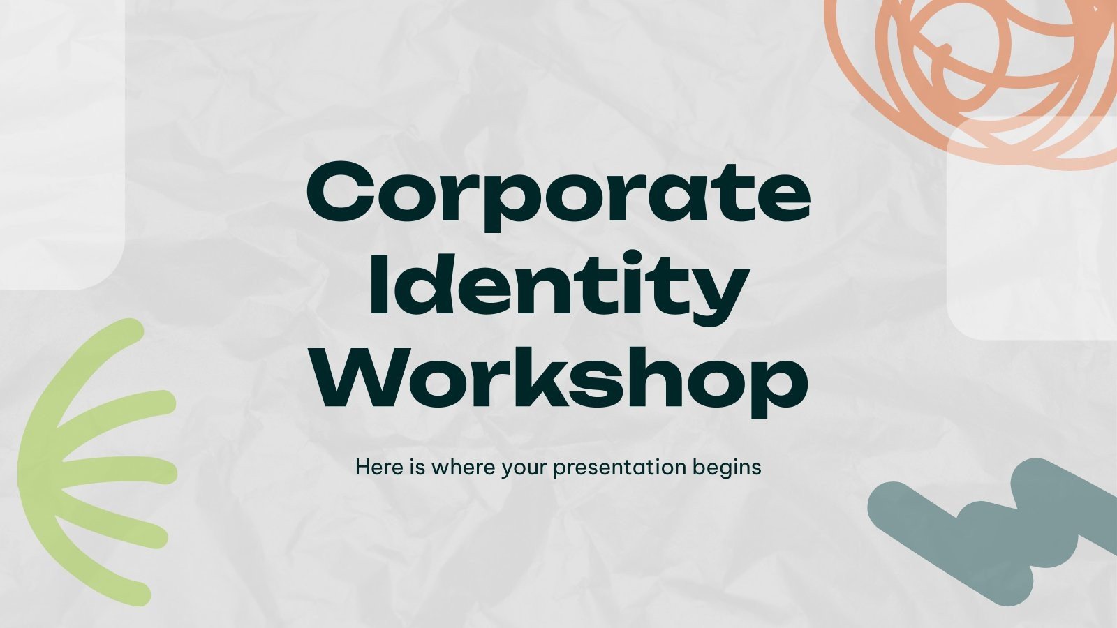 Corporate Identity Workshop presentation template.
