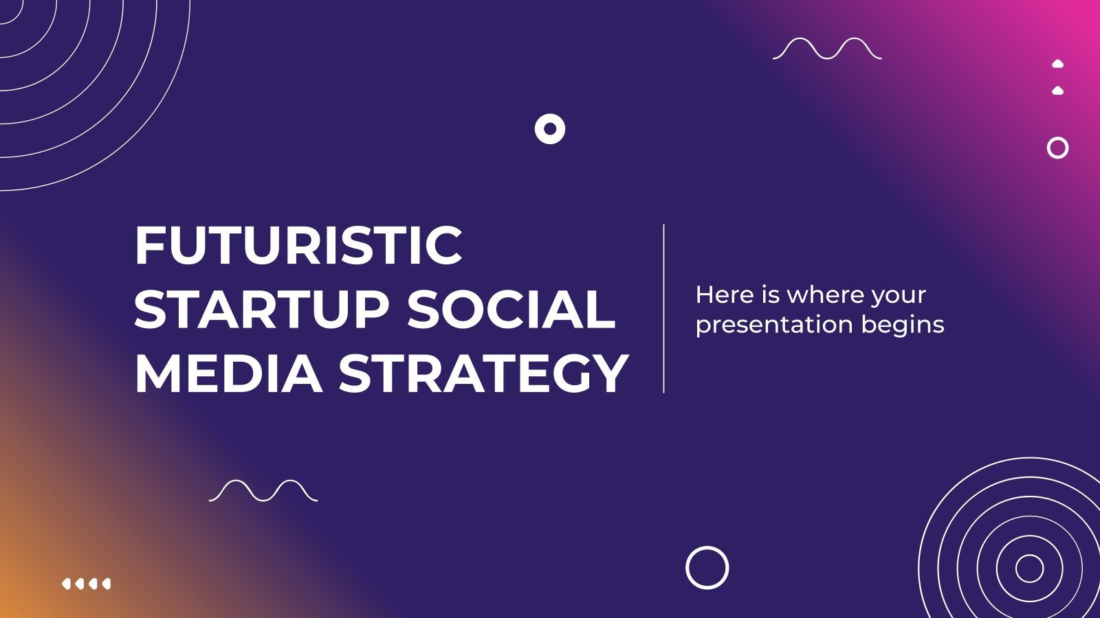 Stratégie de médias sociaux de startup futuriste Modèles de présentation