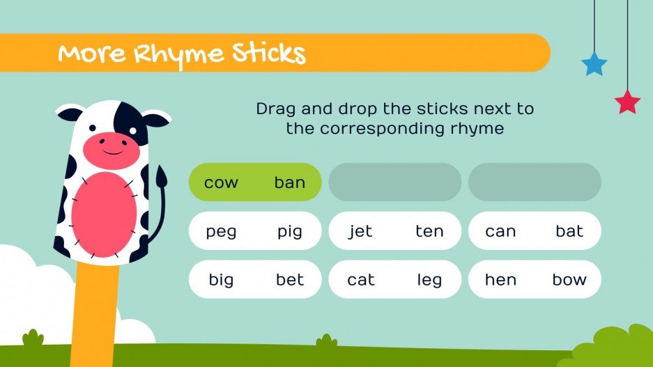 Sticks to Make Sentences Google Slides & PPT template