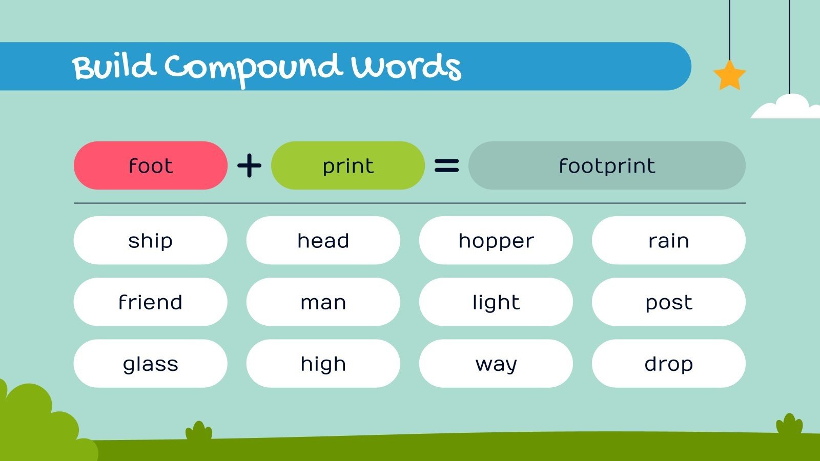 Sticks to Make Sentences Google Slides & PPT template